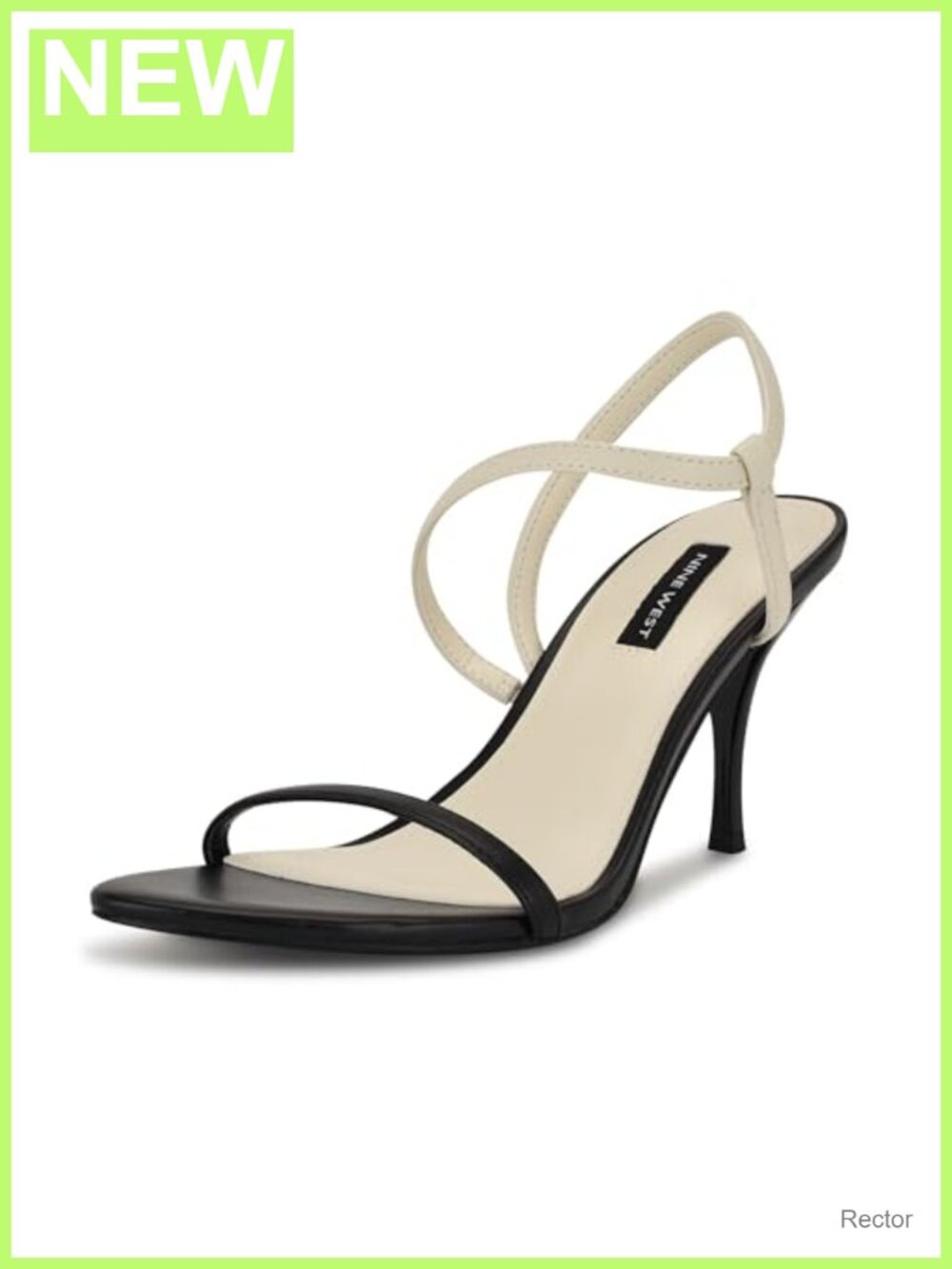 Nine West Faux Leather Stiletto Heeled Sandals Open Toe Slingback